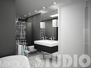łazienka black and white - zdjęcie od MIKOŁAJSKAstudio
