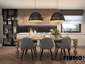 stylizowany stół w nowoczesnej kuchni - zdjęcie od MIKOŁAJSKAstudio