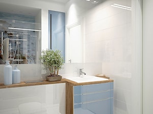 Niebieska łazienka - zdjęcie od MIKOŁAJSKAstudio