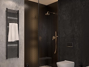 ŁAZIENKA GÓRNA-łazienka z prysznicem dla dwojga - zdjęcie od MIKOŁAJSKAstudio