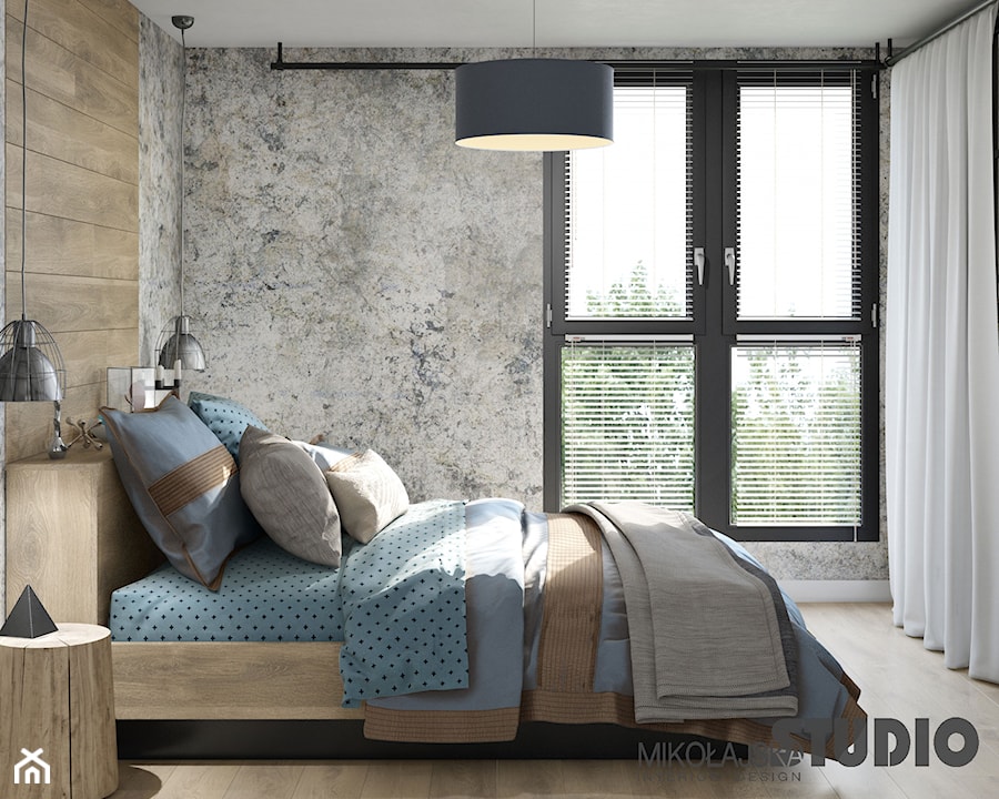 sypialnia w stylu loft - zdjęcie od MIKOŁAJSKAstudio