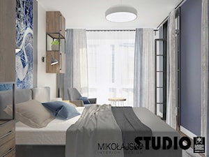 Na Zabłociu - Średnia czarna szara sypialnia, styl nowoczesny - zdjęcie od MIKOŁAJSKAstudio