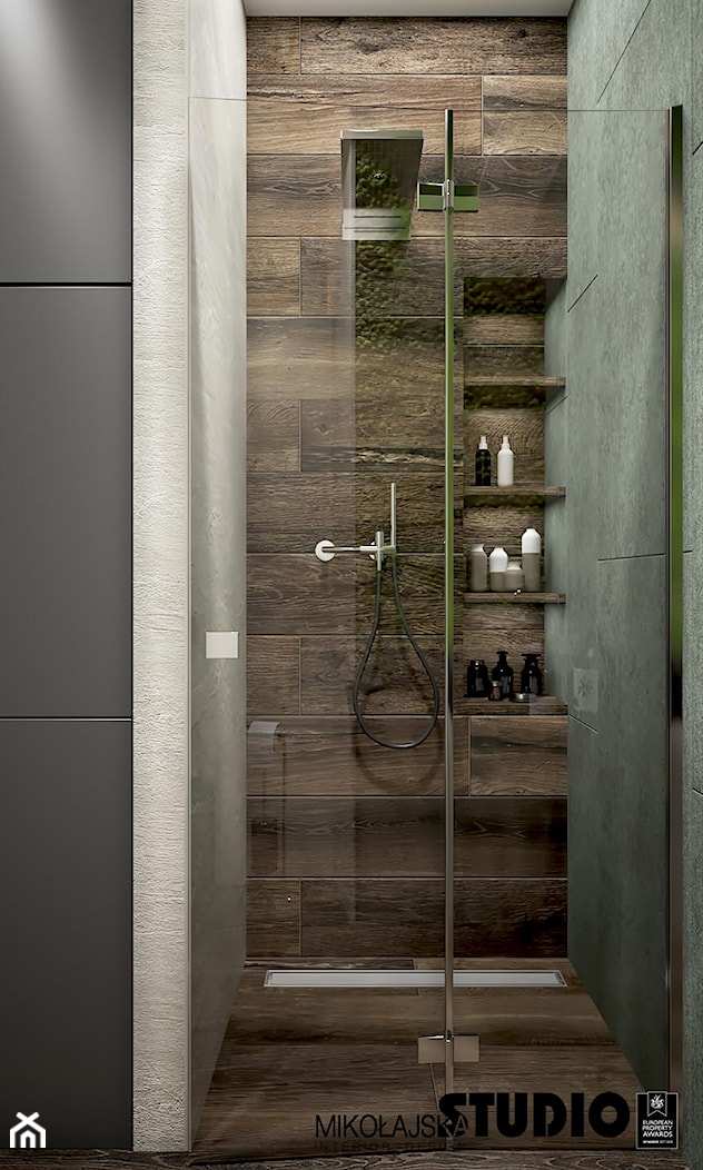 łazienka-przestronny prysznic - zdjęcie od MIKOŁAJSKAstudio - Homebook