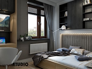 sypialnia w małym mieszkaniu - zdjęcie od MIKOŁAJSKAstudio