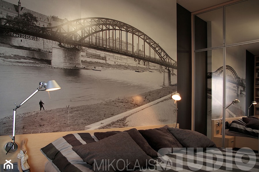 Sypialnia z widokiem na Kraków - zdjęcie od MIKOŁAJSKAstudio