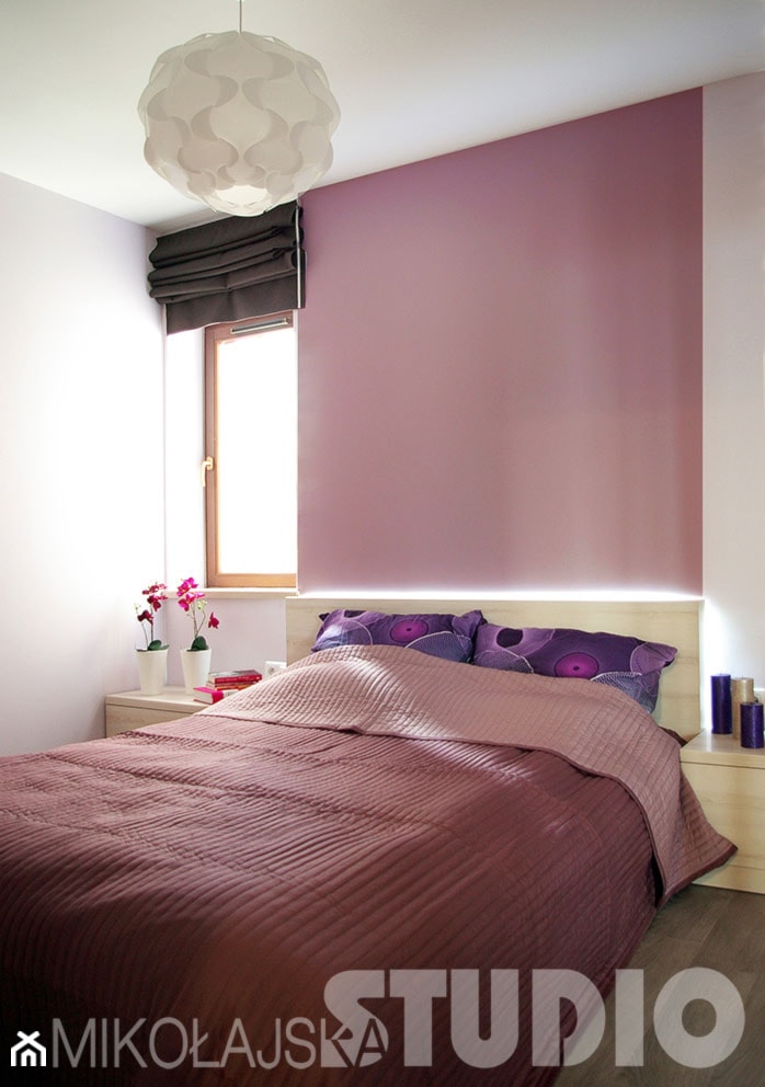 Sypialnia we fioletach - zdjęcie od MIKOŁAJSKAstudio - Homebook