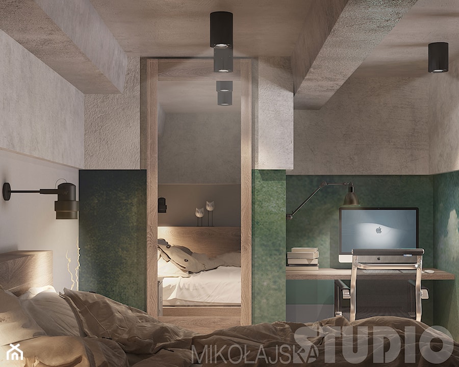 projekt sypialni na antresoli - zdjęcie od MIKOŁAJSKAstudio