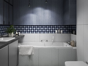 łazienka-niebieska mozaika - zdjęcie od MIKOŁAJSKAstudio