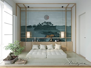Sypialnia z tradycyjnym japońskim tatami - zdjęcie od MIKOŁAJSKAstudio