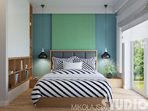 turkusowa sypialnia - zdjęcie od MIKOŁAJSKAstudio