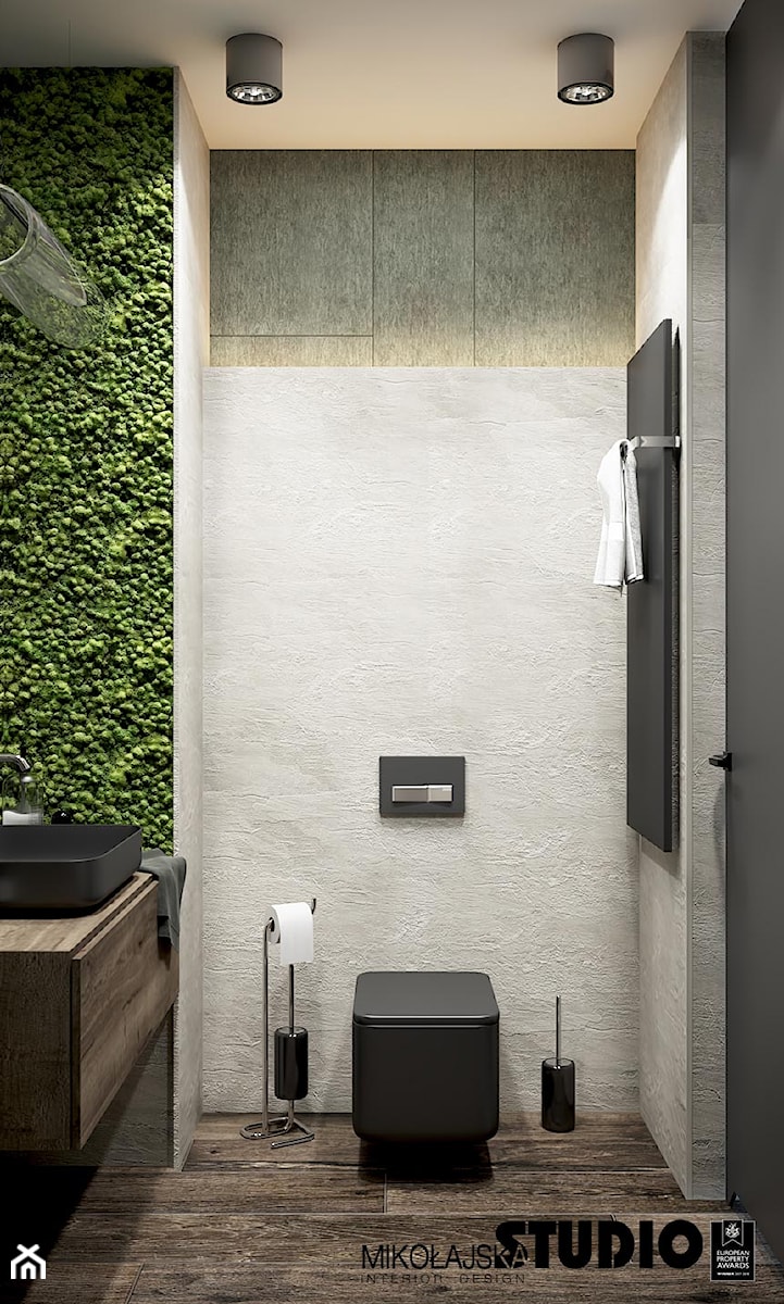 łazienka-oryginalne zastosowanie zieleni - zdjęcie od MIKOŁAJSKAstudio