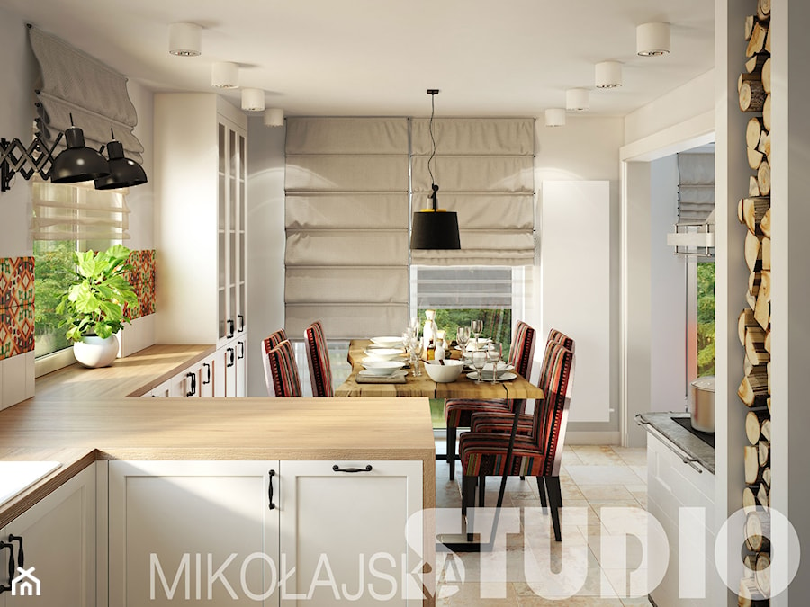 kitchen interior design boho - zdjęcie od MIKOŁAJSKAstudio