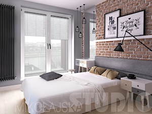 concrete-timber-brick-bedroom - zdjęcie od MIKOŁAJSKAstudio