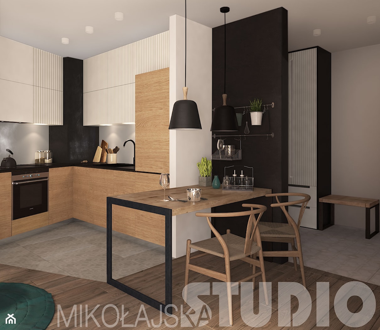 minimalistyczne współczesne mieszkanie - zdjęcie od MIKOŁAJSKAstudio - Homebook