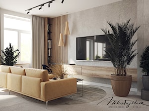 Apartament przy Młynówce Królewskiej - Salon, styl nowoczesny - zdjęcie od MIKOŁAJSKAstudio