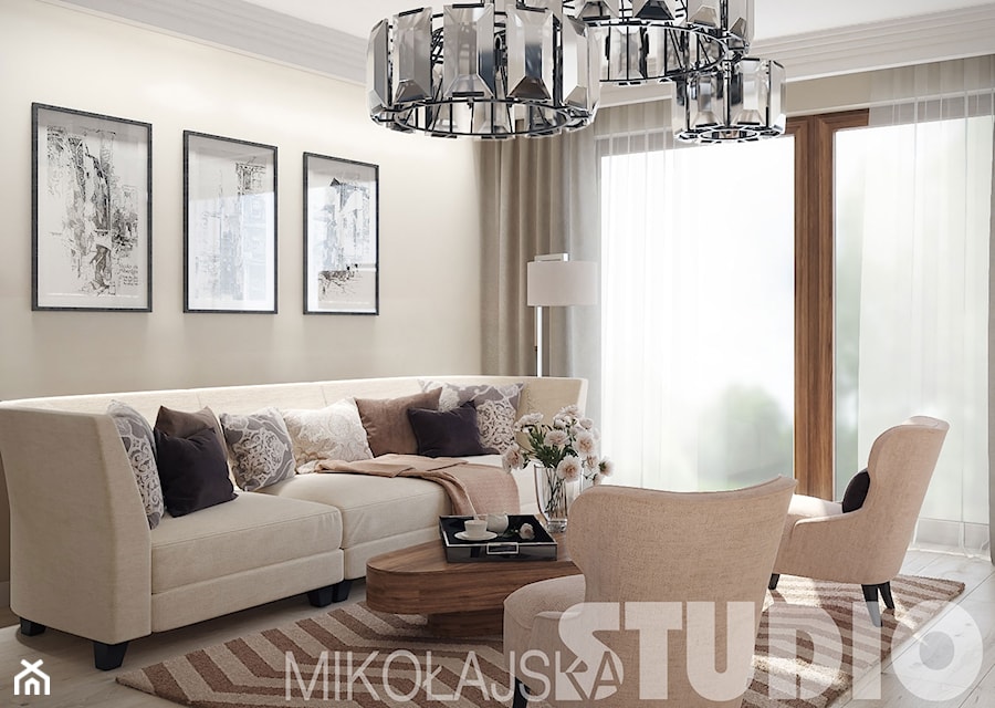 new york style living room - zdjęcie od MIKOŁAJSKAstudio