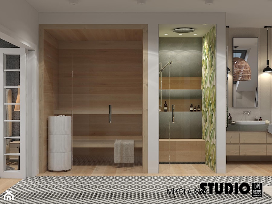 sauna w łazience - zdjęcie od MIKOŁAJSKAstudio