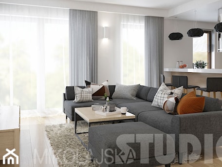 Aranżacje wnętrz - Salon: new style living room - MIKOŁAJSKAstudio. Przeglądaj, dodawaj i zapisuj najlepsze zdjęcia, pomysły i inspiracje designerskie. W bazie mamy już prawie milion fotografii!