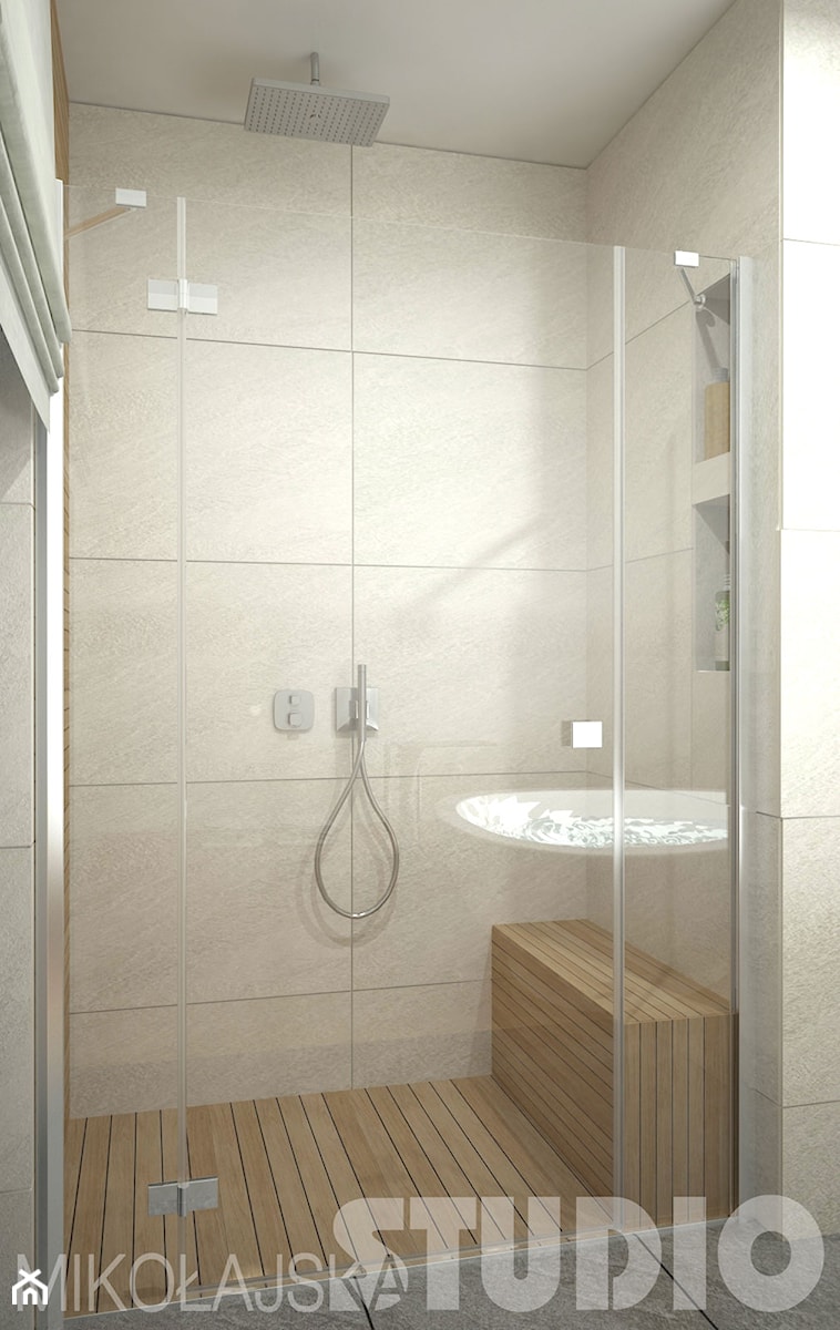 zabudowany prysznic - zdjęcie od MIKOŁAJSKAstudio