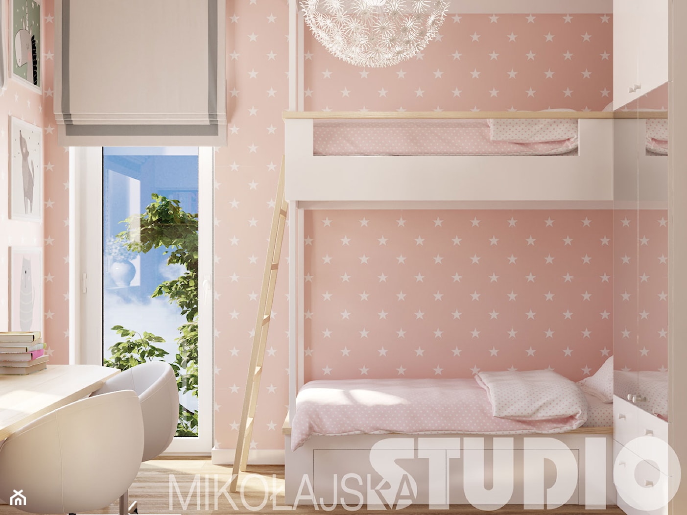 pokój dziecięcy z pietrowym łóżkiem - zdjęcie od MIKOŁAJSKAstudio - Homebook