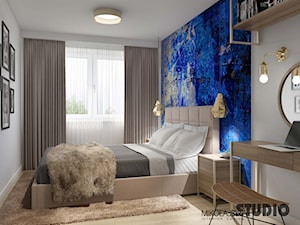 kobaltowa sypialnia - zdjęcie od MIKOŁAJSKAstudio