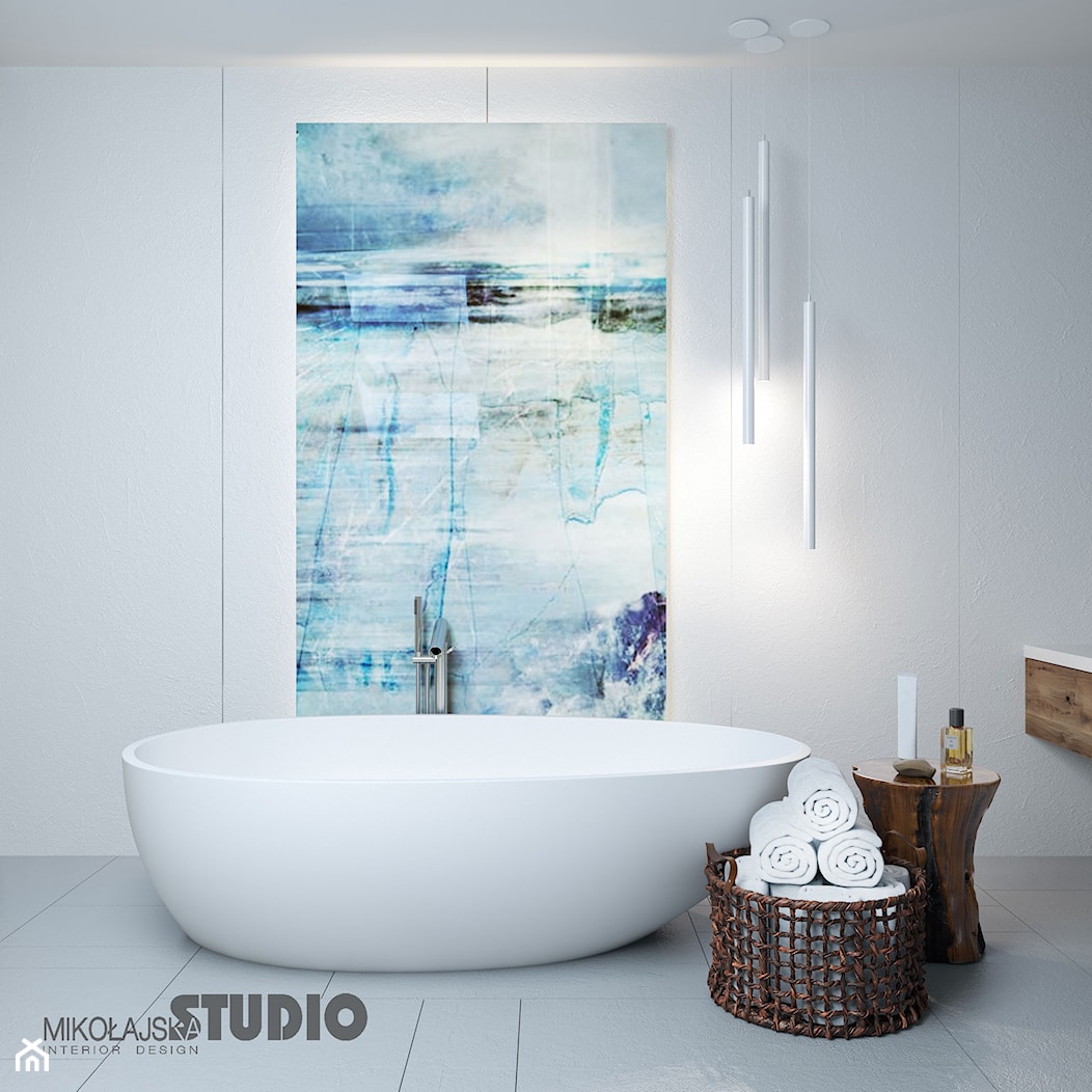 biały salon kąpielowy - zdjęcie od MIKOŁAJSKAstudio - Homebook