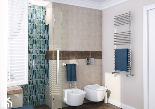 ekskluzywna łazienka-turkusowa mozaika - zdjęcie od MIKOŁAJSKAstudio