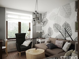 Salon w stylu skandynawskim - zdjęcie od MIKOŁAJSKAstudio