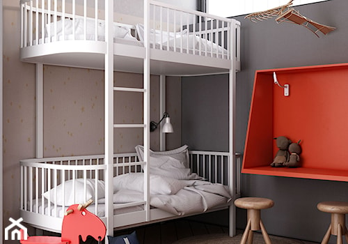 łóżko piętrowe w pokoju dziecięcym - zdjęcie od MIKOŁAJSKAstudio
