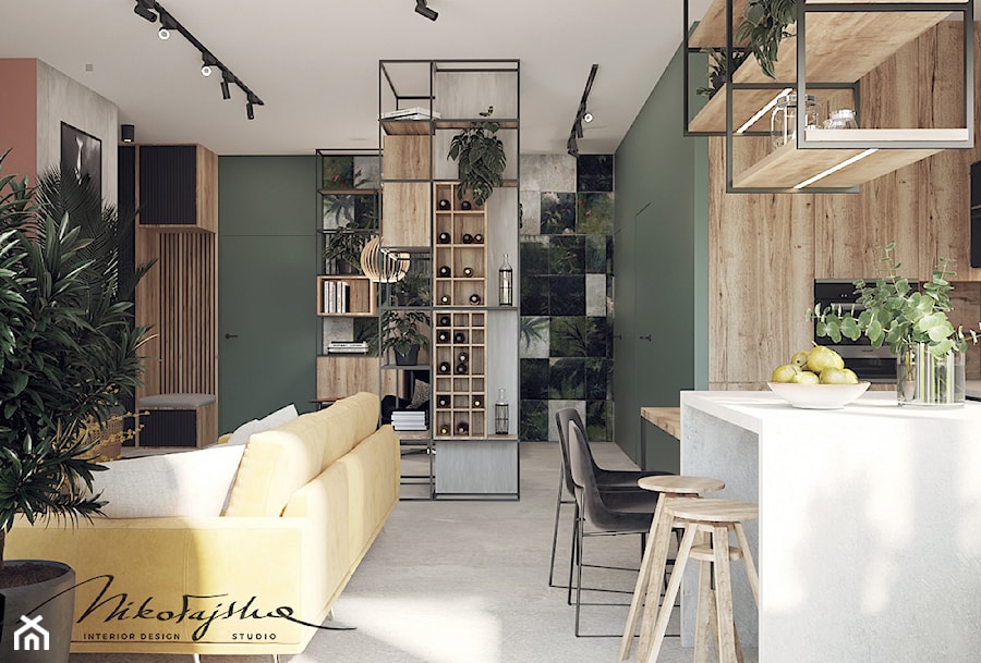 Apartament przy Młynówce Królewskiej - Salon, styl nowoczesny - zdjęcie od MIKOŁAJSKAstudio