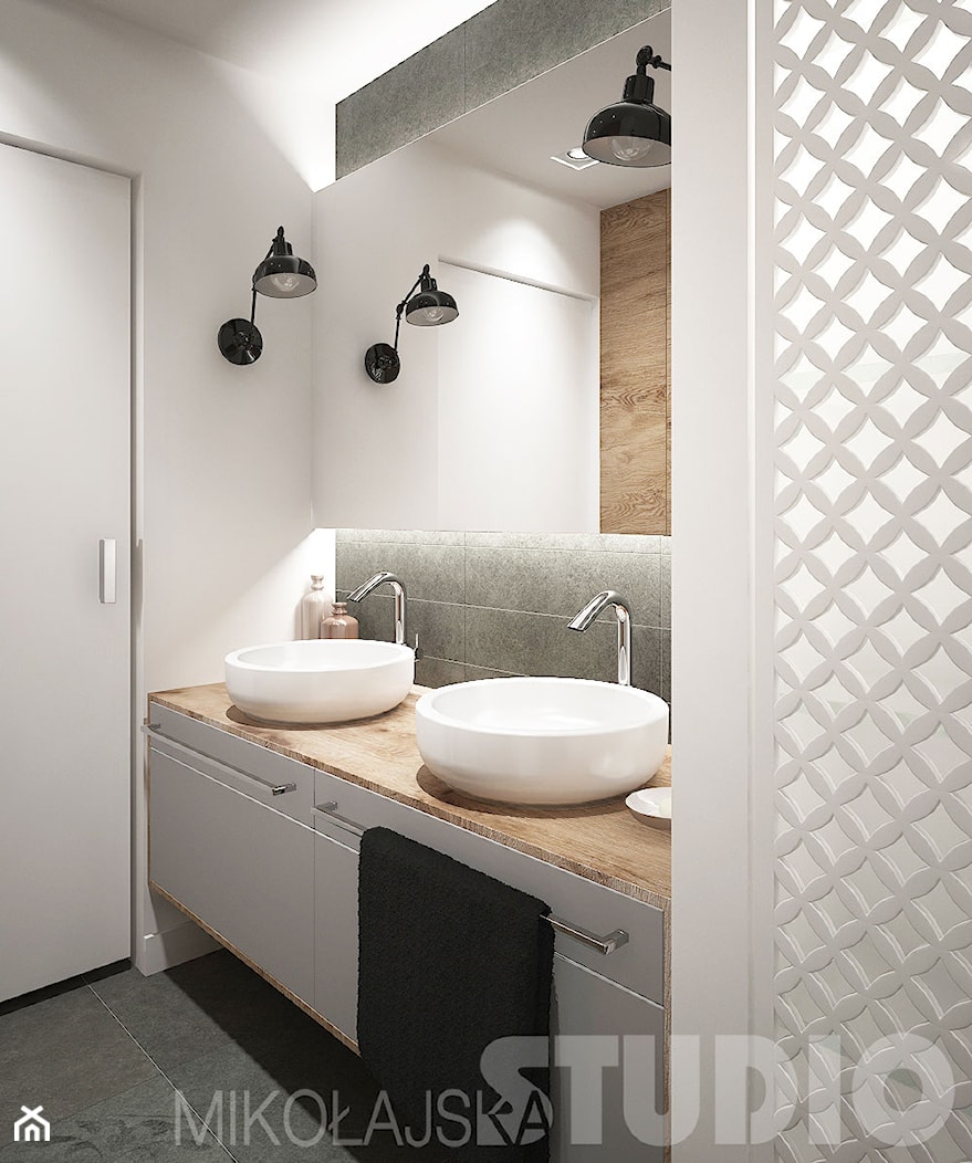 LOFT style - Średnia z punktowym oświetleniem łazienka, styl skandynawski - zdjęcie od MIKOŁAJSKAstudio - Homebook