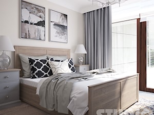 elegancka sypialnia w stylu nowojorskim - zdjęcie od MIKOŁAJSKAstudio