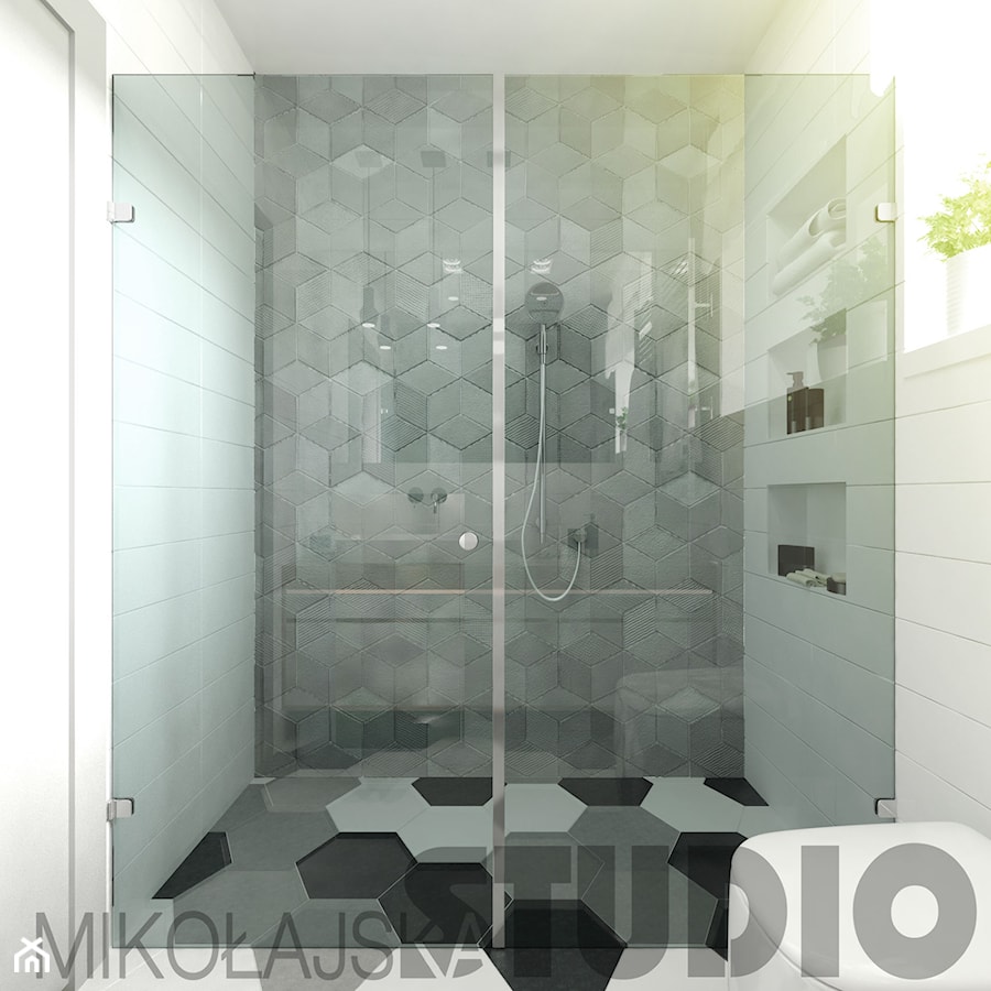 dwuosobowy prysznic-projekt - zdjęcie od MIKOŁAJSKAstudio