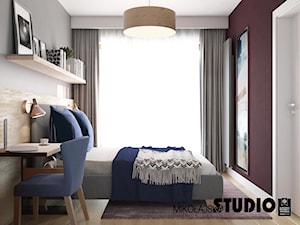 sypialnia w pięknie dobranych kolorach - zdjęcie od MIKOŁAJSKAstudio