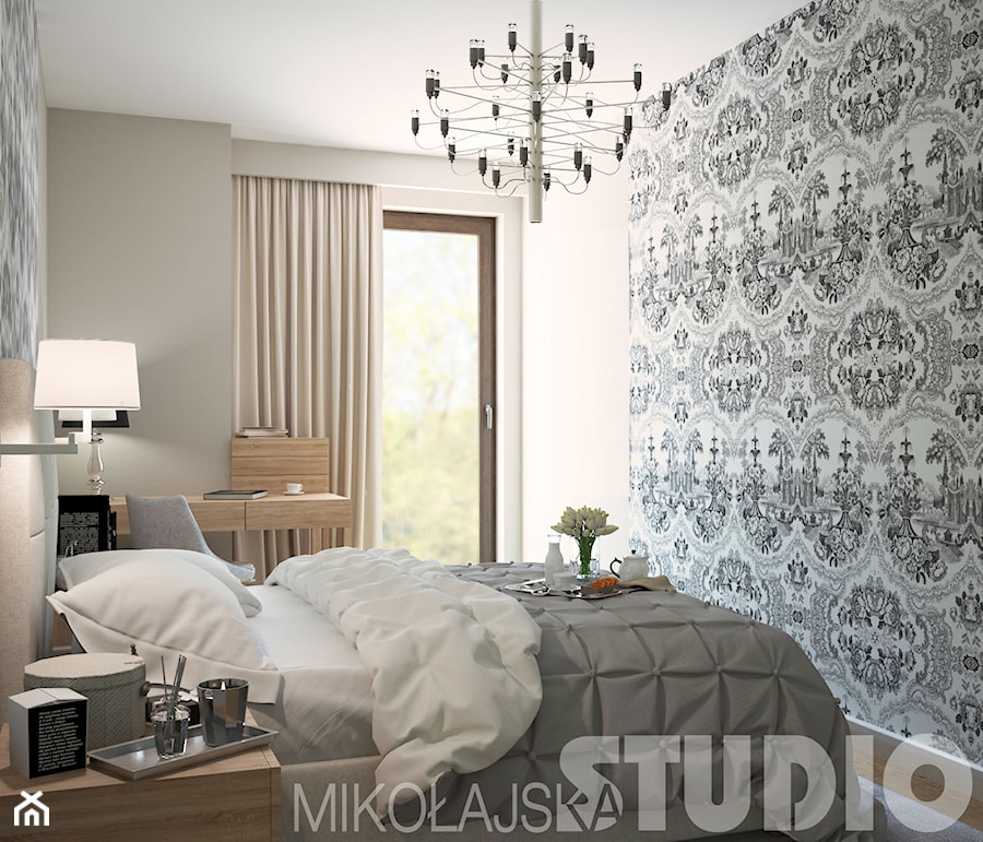 współczesna sypialnia w klasycznym wydaniu - zdjęcie od MIKOŁAJSKAstudio