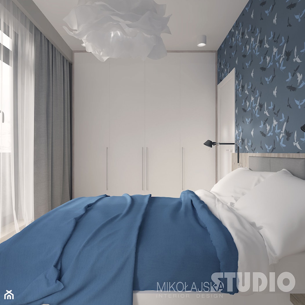Niebieska sypialnia - zdjęcie od MIKOŁAJSKAstudio - Homebook