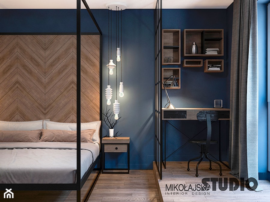Niebieska sypialnia - zdjęcie od MIKOŁAJSKAstudio