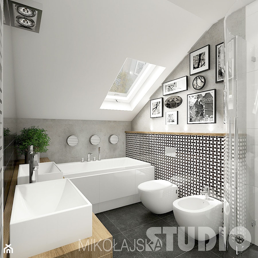 Łazienka w stylu eklektycznym - zdjęcie od MIKOŁAJSKAstudio