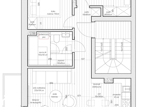 Aranżacje wnętrz - : Rzut-górski domek - MIKOŁAJSKAstudio. Przeglądaj, dodawaj i zapisuj najlepsze zdjęcia, pomysły i inspiracje designerskie. W bazie mamy już prawie milion fotografii!