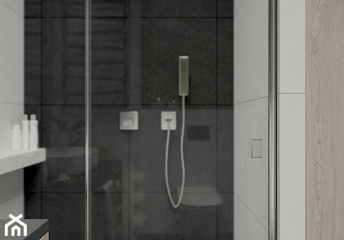Pod sufitem z betonu - Średnia bez okna z punktowym oświetleniem łazienka, styl nowoczesny - zdjęcie od MIKOŁAJSKAstudio