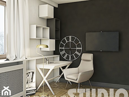 Aranżacje wnętrz - Biuro: rustic style bedroom - MIKOŁAJSKAstudio. Przeglądaj, dodawaj i zapisuj najlepsze zdjęcia, pomysły i inspiracje designerskie. W bazie mamy już prawie milion fotografii!