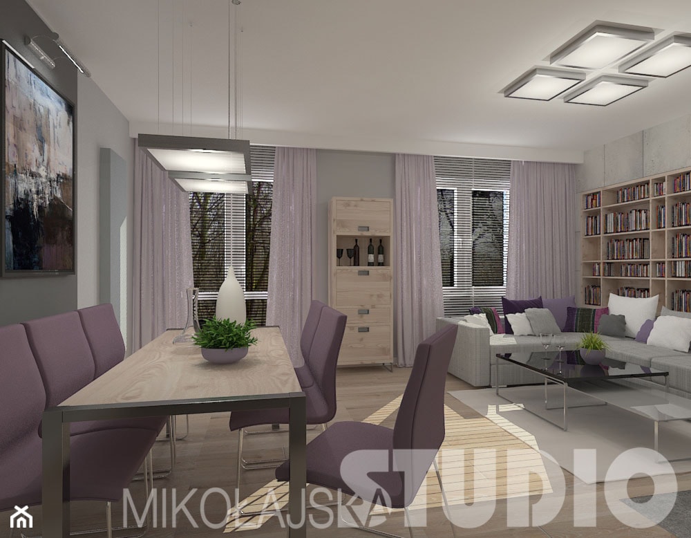 Salon we fioletach - zdjęcie od MIKOŁAJSKAstudio - Homebook