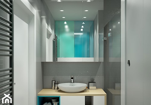 Zielono-niebieska łazienka - zdjęcie od MIKOŁAJSKAstudio