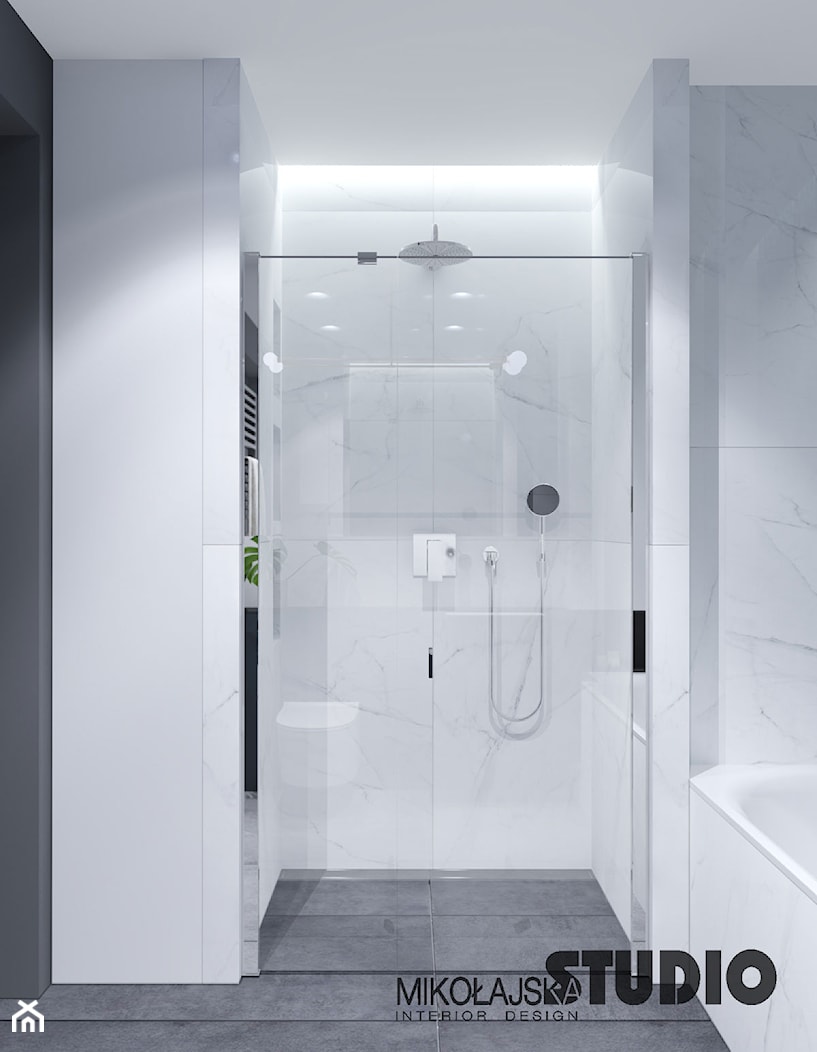 prysznic we wnęce - zdjęcie od MIKOŁAJSKAstudio - Homebook
