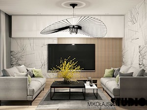 Apartament nr 333 - Średni biały salon, styl nowoczesny - zdjęcie od MIKOŁAJSKAstudio