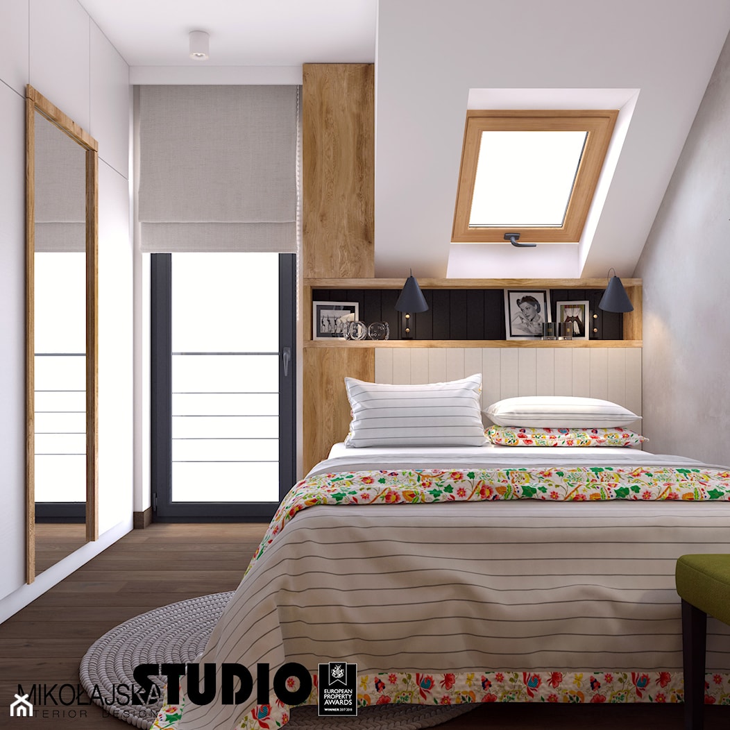 sypialnia z oknem - zdjęcie od MIKOŁAJSKAstudio - Homebook