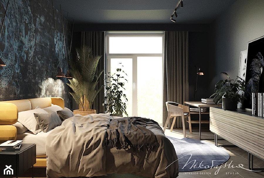 Apartament przy Młynówce Królewskiej - Sypialnia, styl nowoczesny - zdjęcie od MIKOŁAJSKAstudio