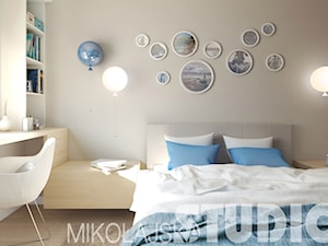 sypialnia w delikatnych kolorach - zdjęcie od MIKOŁAJSKAstudio