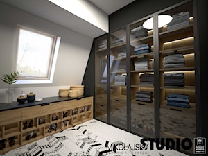 Apartament na strychu - Garderoba, styl industrialny - zdjęcie od MIKOŁAJSKAstudio