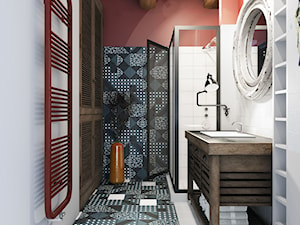 odważne kolory w wiejskiej łazience - zdjęcie od MIKOŁAJSKAstudio
